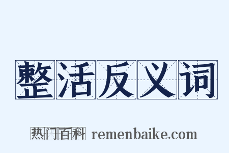 整活反义词是什么意思的图片